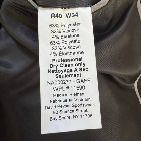 NAUTICA‎ MODERN FIT BI-STRETCH TWO BUTTON BLAZER IN BLACK NWT MEN'S SIZE 40R - Picture 12 of 13